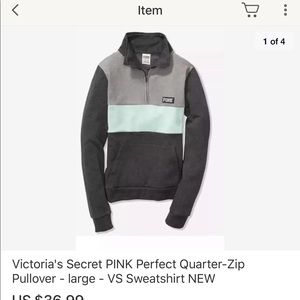 Quarter zip sweatshirt pullover